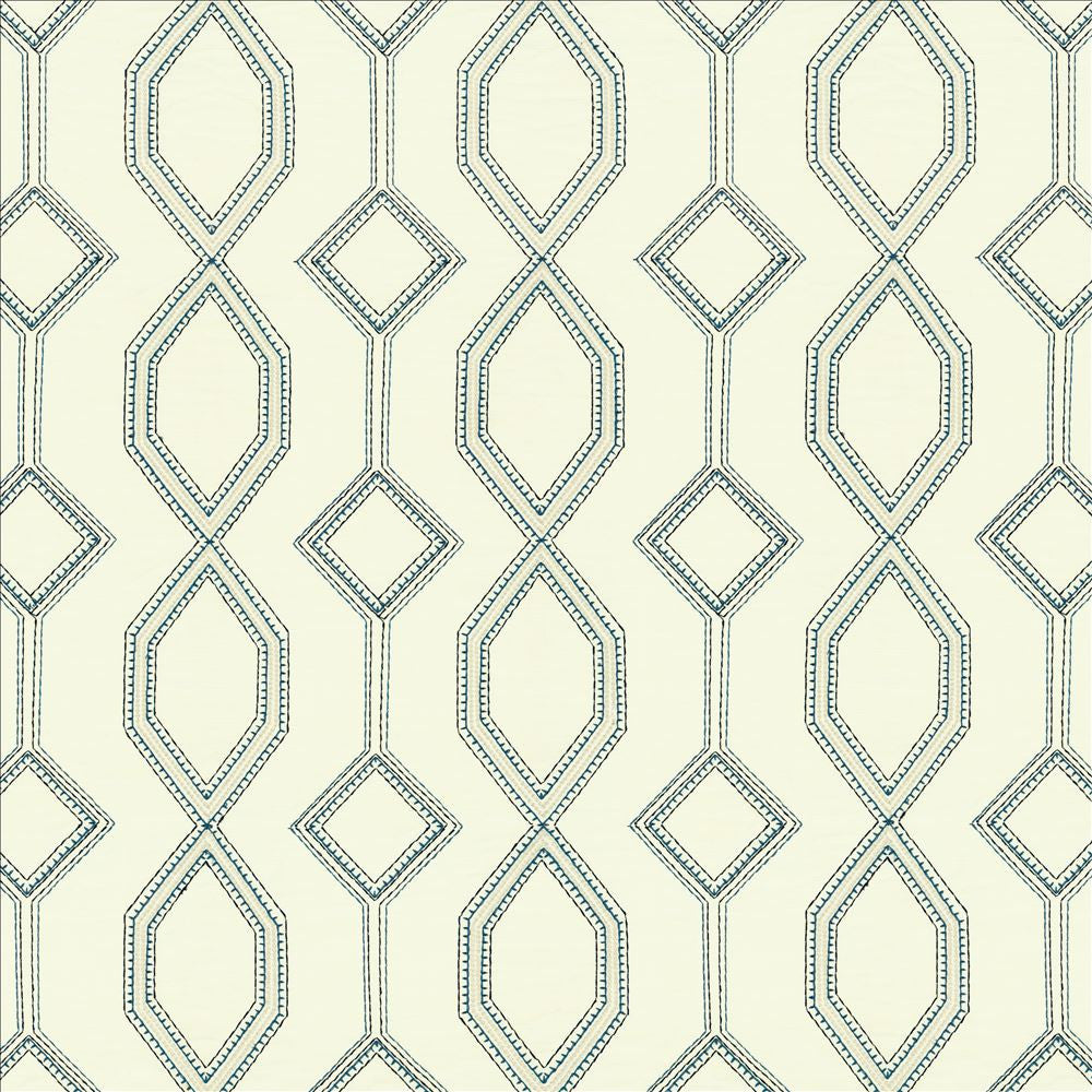 Station Navy by Kasmir Fabric 5156 100% Cotton
 INDIA </p><p>Repeat: Horizontal: 8 4/8 inches and Vertical: 7 4/8 inches 54 - Fabric Carolina -
