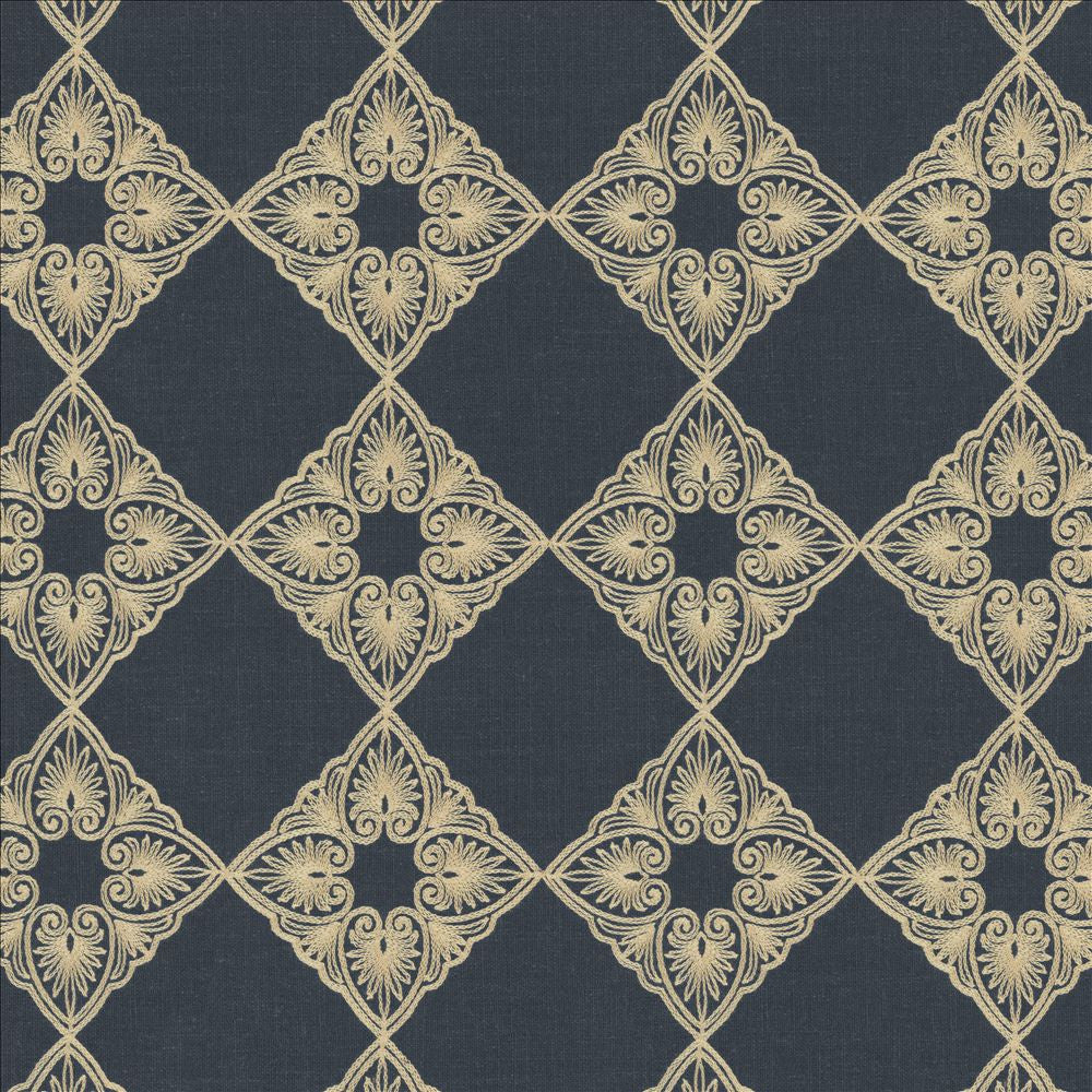 Statuary Admiral by Kasmir Fabric 5143 82% Polyester
18% Linen
 CHINA </p><p>Repeat: Horizontal: 5 6/8 inches and Vertical: 5 6/8 inches 53 - Fabric Carolina -