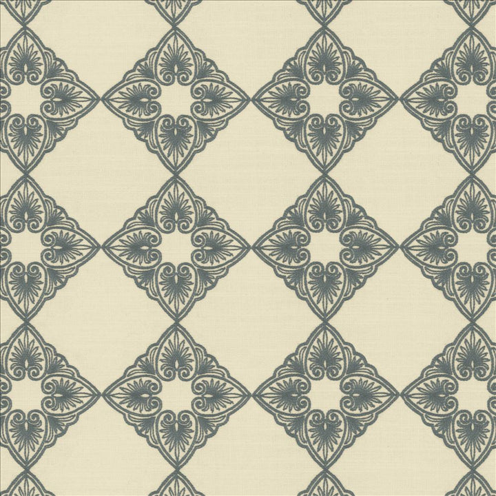 Statuary Porcelain by Kasmir Fabric 5143 82% Polyester
18% Linen
 CHINA </p><p>Repeat: Horizontal: 5 6/8 inches and Vertical: 5 6/8 inches 53 - Fabric Carolina -
