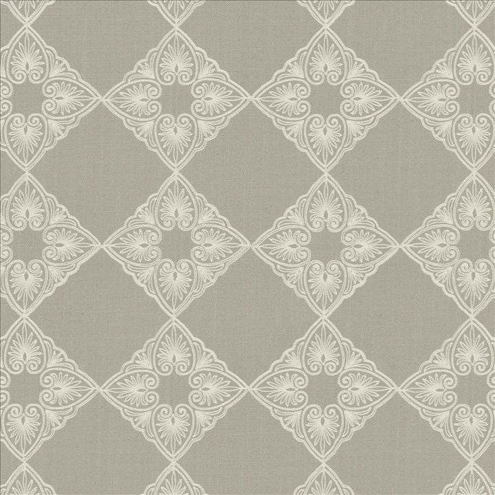 Statuary Silver by Kasmir Fabric 5141 82% Polyester
18% Linen
 CHINA </p><p>Repeat: Horizontal: 5 6/8 inches and Vertical: 5 6/8 inches 53 - Fabric Carolina -