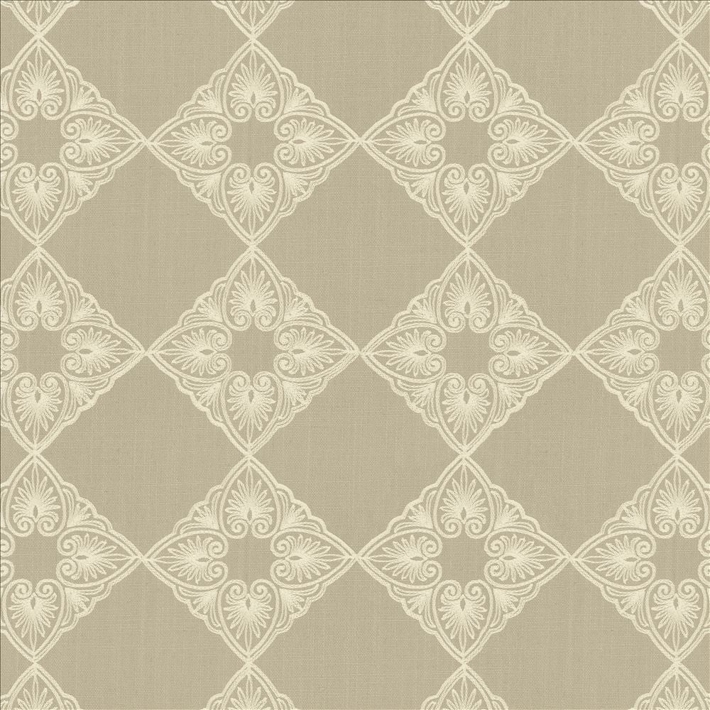 Statuary Silver by Kasmir Fabric 5141 82% Polyester
18% Linen
 CHINA </p><p>Repeat: Horizontal: 5 6/8 inches and Vertical: 5 6/8 inches 53 - Fabric Carolina -
