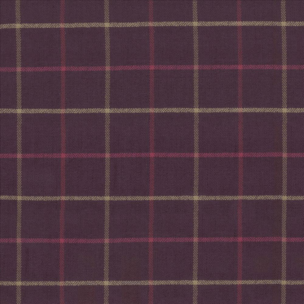 Steinbeck Check Berry by Kasmir Fabric 1446 50% Polyester
50% Viscose
 CHINA </p><p>Repeat: Horizontal: 5 inches and Vertical: 5 inches 57 - Fabric Carolina -