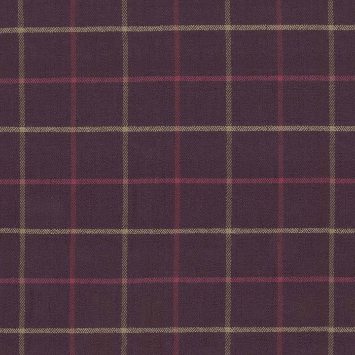 Steinbeck Check Berry by Kasmir Fabric 1446 CHINA 68,000 Martindale Cycles H: 5 inches, V:5 inches 57 - Fabric Carolina - Kasmir