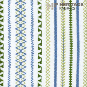 Stella Stripe Kelly Blue by Heritage Fabric