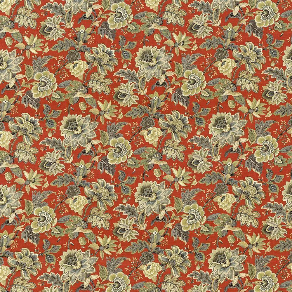 Stillbrooke Vermilion by Kasmir Fabric 5079 CHINA 12,000 Wyzenbeek Double Rubs H: 27 4/8 inches, V:25 6/8 inches 54 - 55 - Fabric Carolina - Kasmir