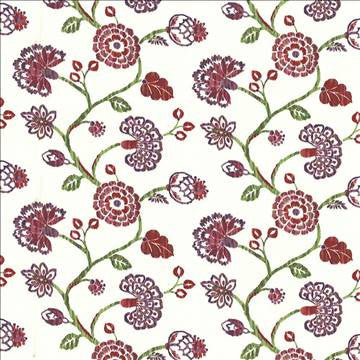 Stoneleigh Crangrape by Kasmir Fabric 1435 100% Cotton USA 12,000 Wyzenbeek Double Rubs H: 27 inches, V: 25 2/8 inches 54 - Fabric Carolina - Kasmir
