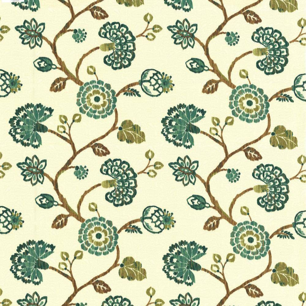 Stoneleigh Peacock by Kasmir Fabric 1436 100% Cotton
 USA </p><p>Repeat: Horizontal: 27 inches and Vertical: 25 2/8 inches 54 - Fabric Carolina -