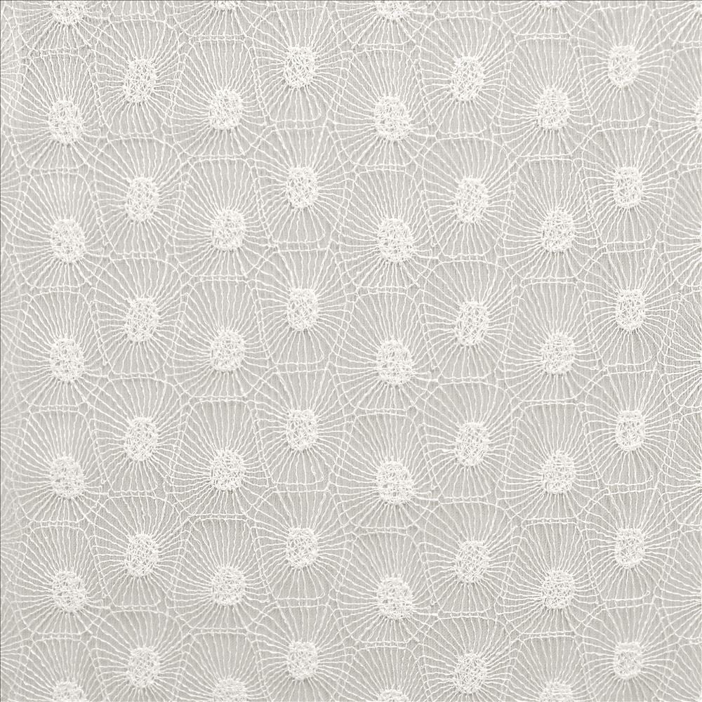 Stratagems White by Kasmir Fabric 5108 100% Polyester
 TURKEY Not Tested </p><p>Repeat: Horizontal: 5 6/8 inches and Vertical: 4 inches 58 - Fabric Carolina -