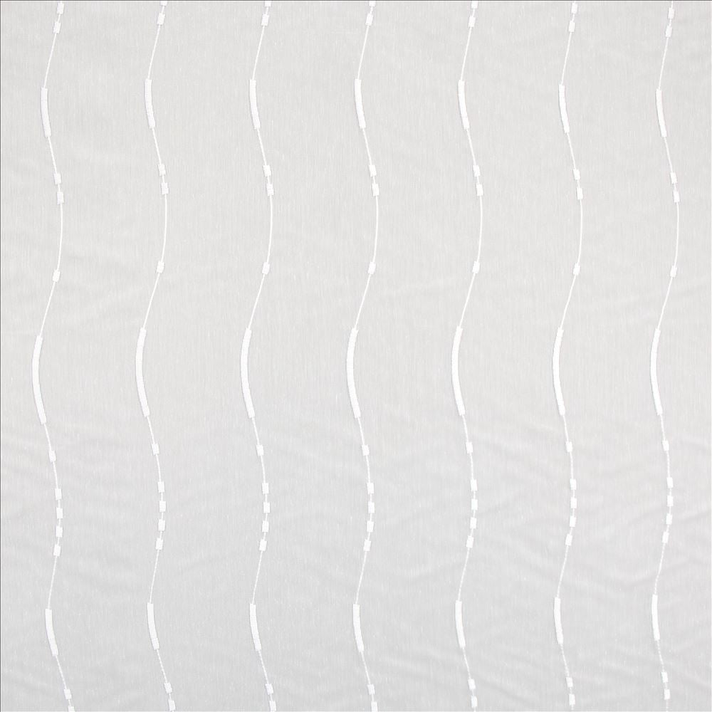 Streamline White by Kasmir Fabric 5108 100% Polyester
 TURKEY </p><p>Repeat: Horizontal: 6 2/8 inches and Vertical: 16 inches 110 - 122 - Fabric Carolina -