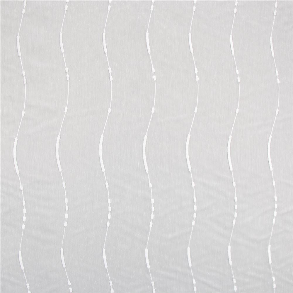 Streamline White by Kasmir Fabric 5108 100% Polyester
 TURKEY Not Tested </p><p>Repeat: Horizontal: 6 2/8 inches and Vertical: 16 inches 110 - Fabric Carolina -