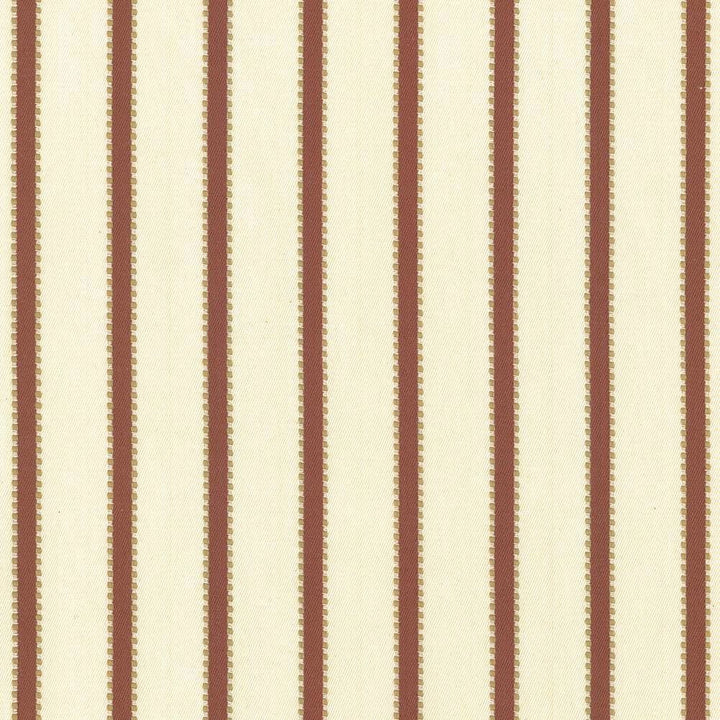 Stripe Delight Cinnabar by Kasmir Fabric 5070 100% Cotton INDIA 27,000 Wyzenbeek Double Rubs Horizontal: 1 4/8 inches and Vertical: 0 Inches 55 - 57 - Fabric Carolina -
