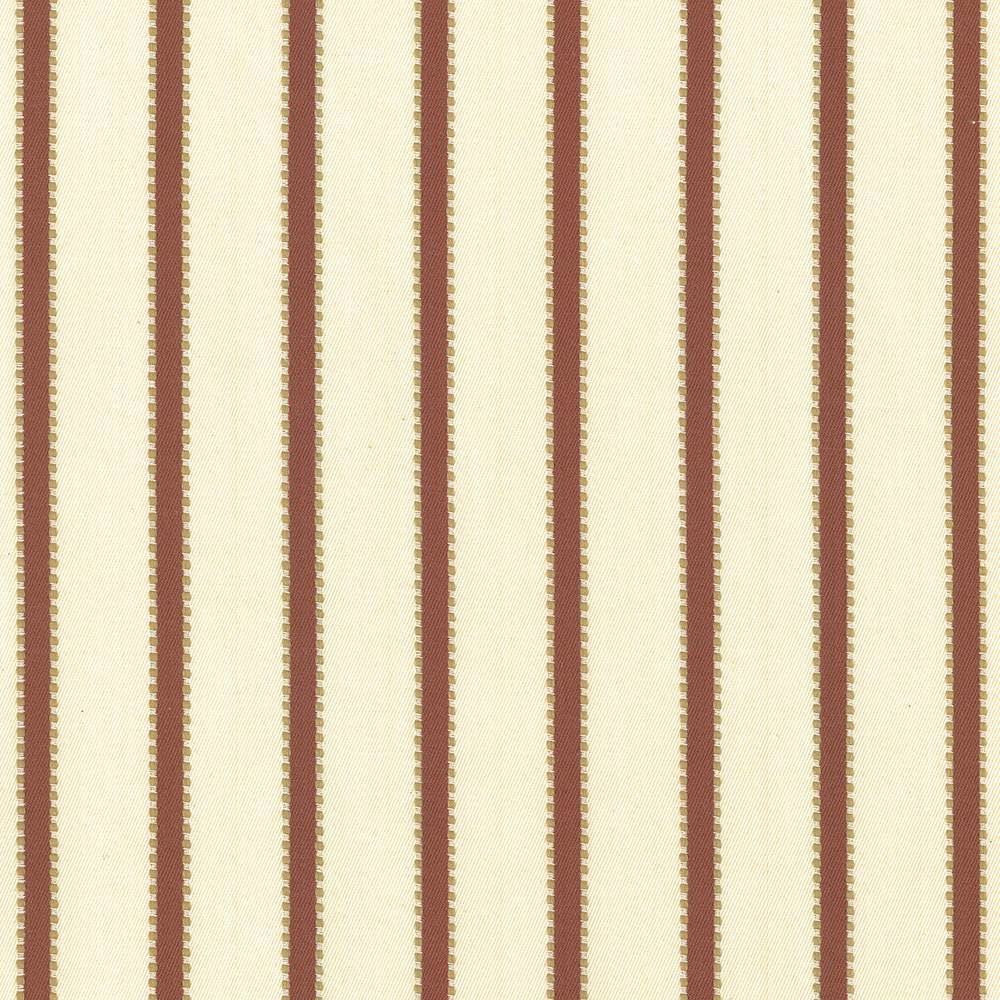 Stripe Delight Cinnabar  by Kasmir Fabric See sample 100% Cotton
 INDIA 27,000 Wyzenbeek Double Rubs </p><p>Repeat: Horizontal: 1 4/8 inches and Vertical: N/A 55  - Fabric Carolina -