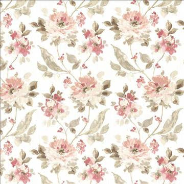 Summergrove Rose by Kasmir Fabric 5080 100% Cotton INDIA 3,000 Wyzenbeek Double Rubs H: 13 4/8 inches, V: 24 4/8 inches 54 - Fabric Carolina - Kasmir