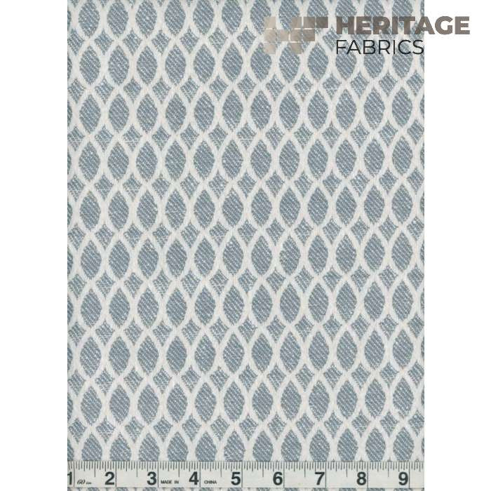 Summit Bayblue by Heritage Fabric - 53% Poly + 47% Cotton India 100,000 Horizontal: 0.75" and Vertical: 2.25" 54" - Fabric Carolina -