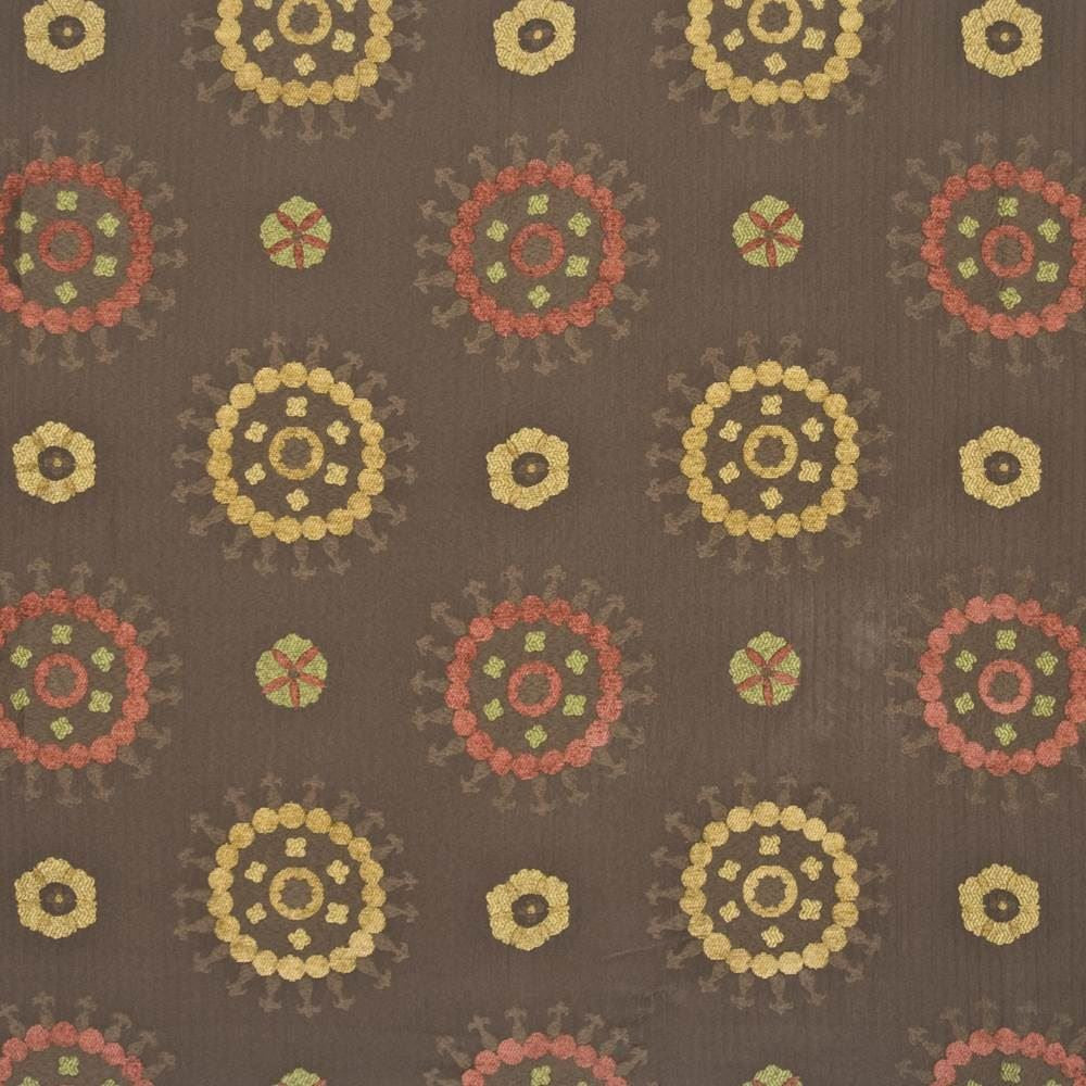 Sun Valley Nutmeg by Kasmir Fabric 1387 53% Polyester 47% Rayon CHINA 12,000 Wyzenbeek Double Rubs Horizontal: 14 6/8 inches and Vertical: 12 4/8 inches 57 - Fabric Carolina -