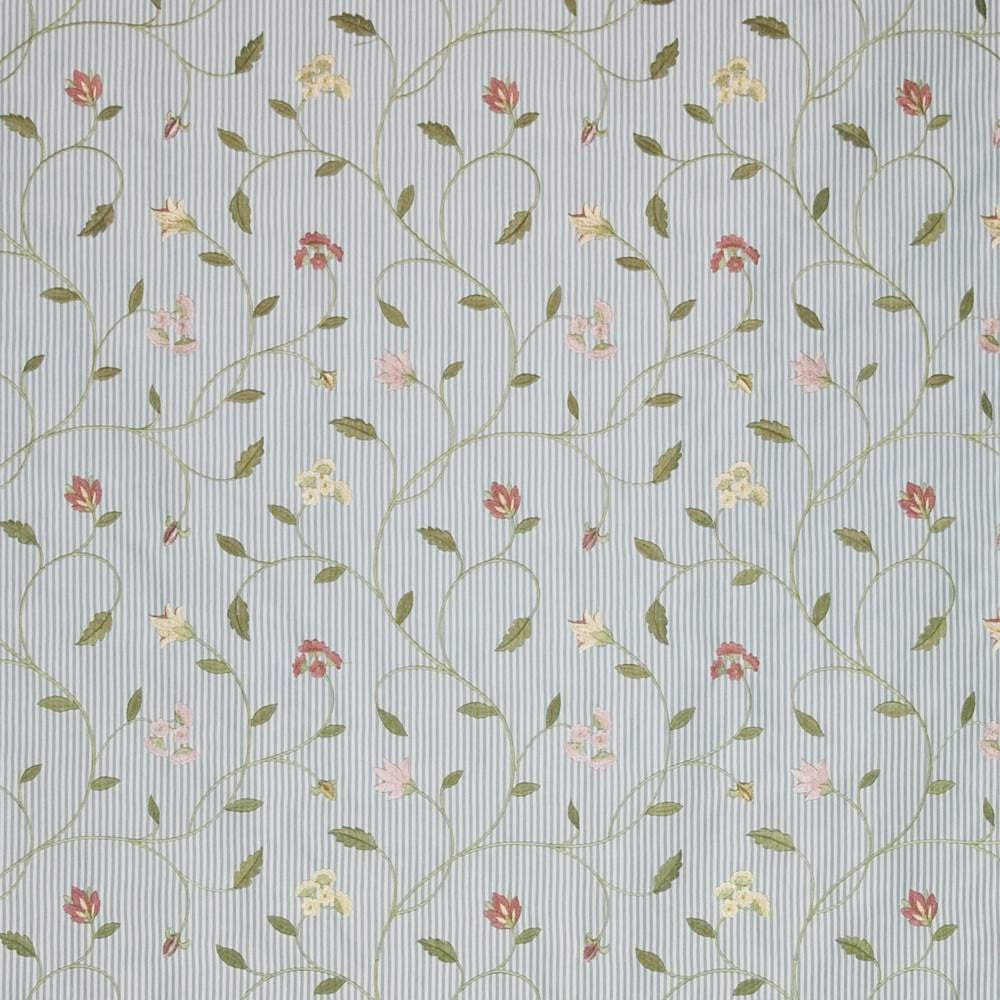 Sunnydale Porcelain  by Kasmir Fabric See sample 100% Polyester
 INDIA 80,000 Wyzenbeek Double Rubs </p><p>Repeat: Horizontal: 13 inches and Vertical: 12 4/8 inches 52  - Fabric Carolina -