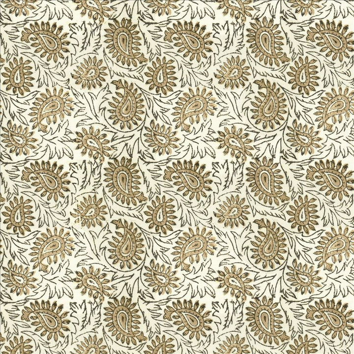 Swansea Leaf Linen by Kasmir Fabric 5122 52% Linen 48% Cotton INDIA Not Tested Horizontal: 6 4/8 inches and Vertical: 6 4/8 inches 53 - Fabric Carolina -