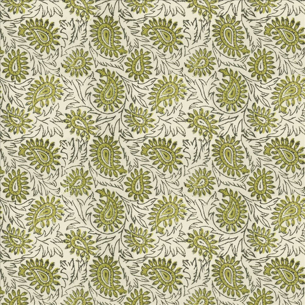 Swansea Leaf Olive by Kasmir Fabric 5124 52% Linen
48% Cotton
 INDIA </p><p>Repeat: Horizontal: 6 4/8 inches and Vertical: 6 4/8 inches 53 - Fabric Carolina -