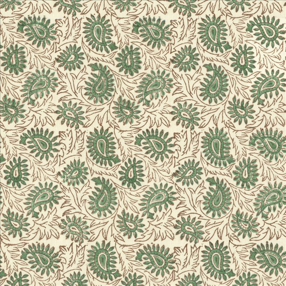 Swansea Leaf Spa by Kasmir Fabric 5124 52% Linen
48% Cotton
 INDIA Not Tested </p><p>Repeat: Horizontal: 6 4/8 inches and Vertical: 6 4/8 inches 53 - Fabric Carolina -