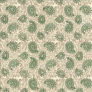 Swansea Leaf Spa by Kasmir Fabric 5124 52% Linen 48% Cotton INDIA Not Tested H: 6 4/8 inches, V: 6 4/8 inches 53 - Fabric Carolina - Kasmir