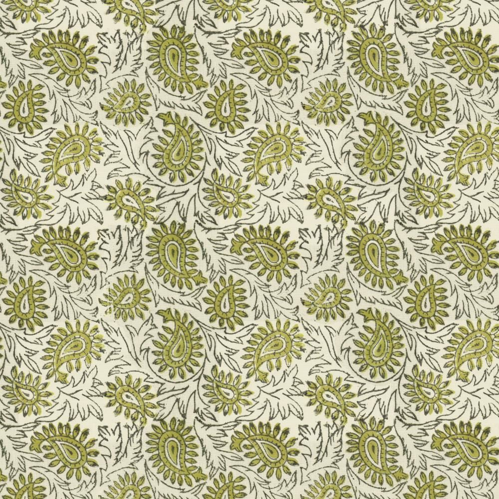 Swansea Leaf Olive by Kasmir Fabric 5124 52% Linen
48% Cotton
 INDIA </p><p>Repeat: Horizontal: 6 4/8 inches and Vertical: 6 4/8 inches 53 - Fabric Carolina -