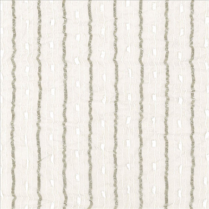 Sway Silver by Kasmir Fabric 5076 100% Polyester CHINA Not Tested Horizontal: 1 4/8 inches and Vertical: 0 Inches 116 - 118 - Fabric Carolina -