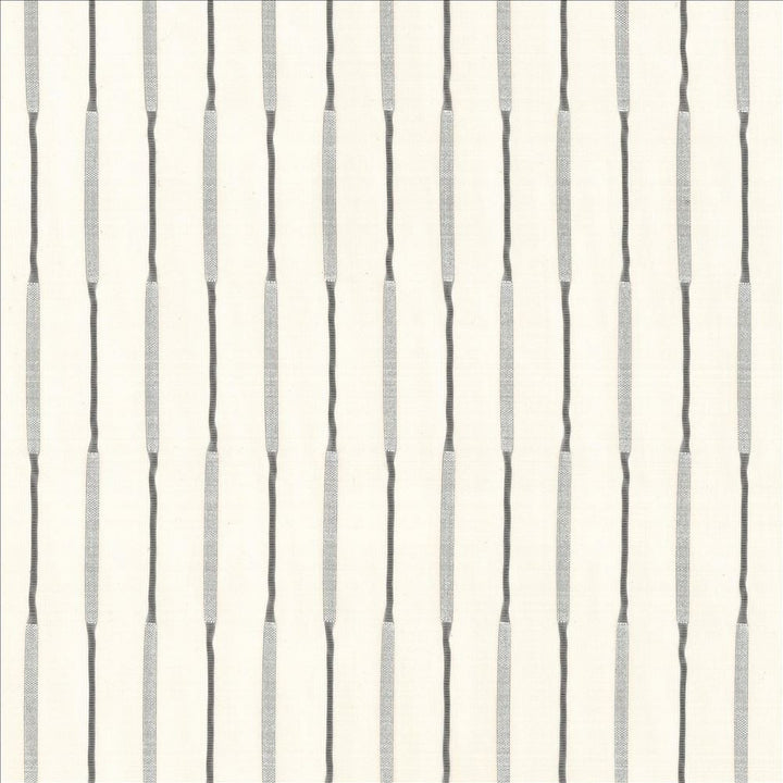 Swizzle Silver by Kasmir Fabric 5076 100% Polyester CHINA Not Tested Horizontal: 1 inches and Vertical: 3 inches 118 - Fabric Carolina -