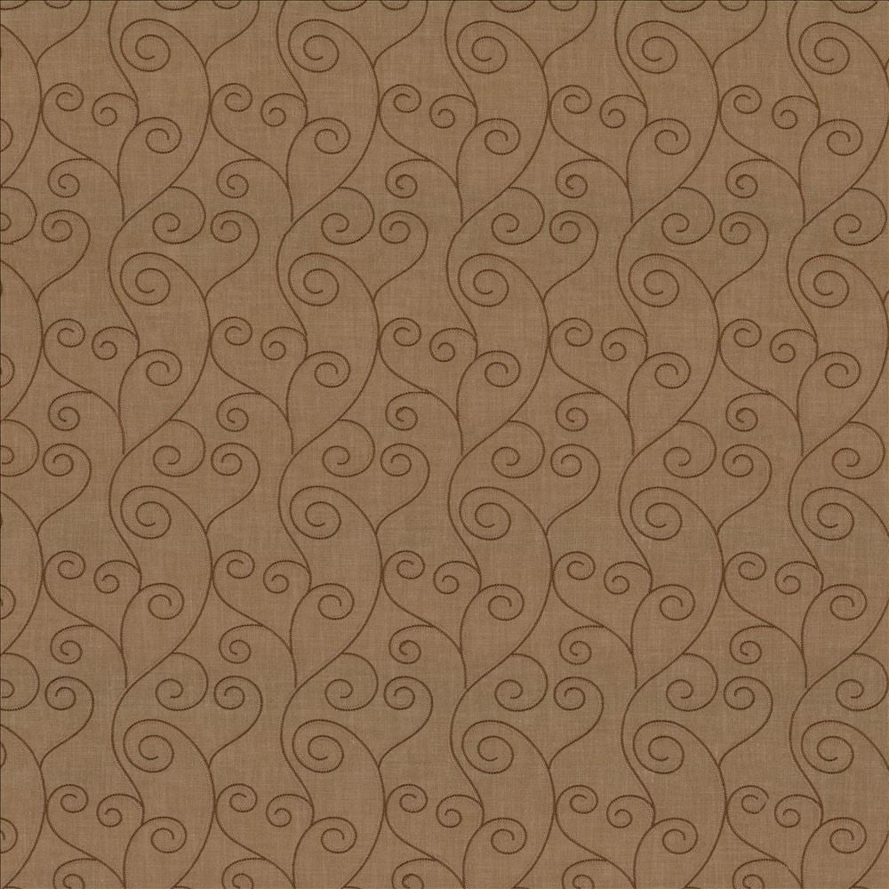 Swoop Cappuccino by Kasmir Fabric 1443 80% Polyester
20% Viscose
Embroidery
100% Polyester
 INDIA Not Tested </p><p>Repeat: Horizontal: 6 4/8 inches and Vertical: 9 4/8 inches 55 - Fabric Carolina -
