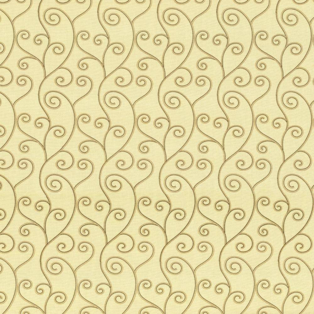 Swoop Cream by Kasmir Fabric 1443 INDIA Not Tested H: 6 4/8 inches, V:9 4/8 inches 55 - Fabric Carolina - Kasmir