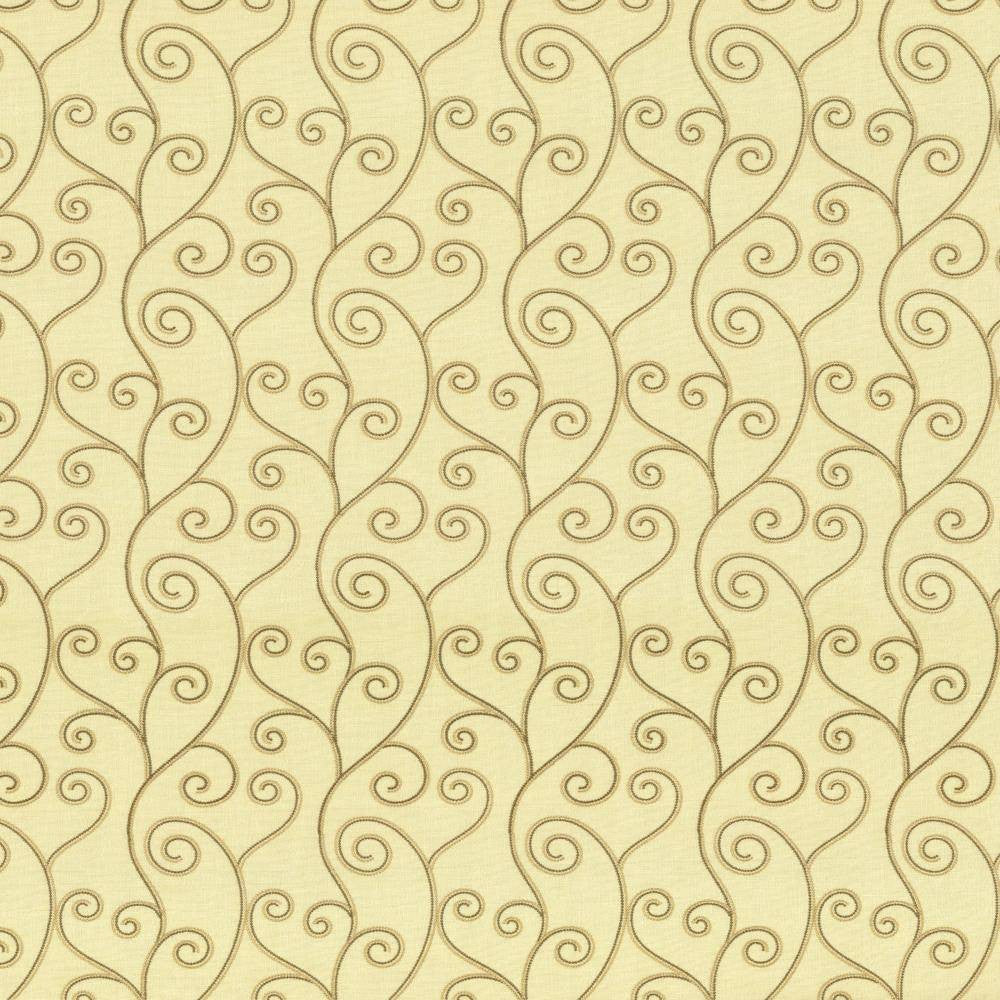 Swoop Cream by Kasmir Fabric 1443 80% Polyester
20% Viscose
Embroidery
100% Polyester
 INDIA </p><p>Repeat: Horizontal: 6 4/8 inches and Vertical: 9 4/8 inches 55 - Fabric Carolina -
