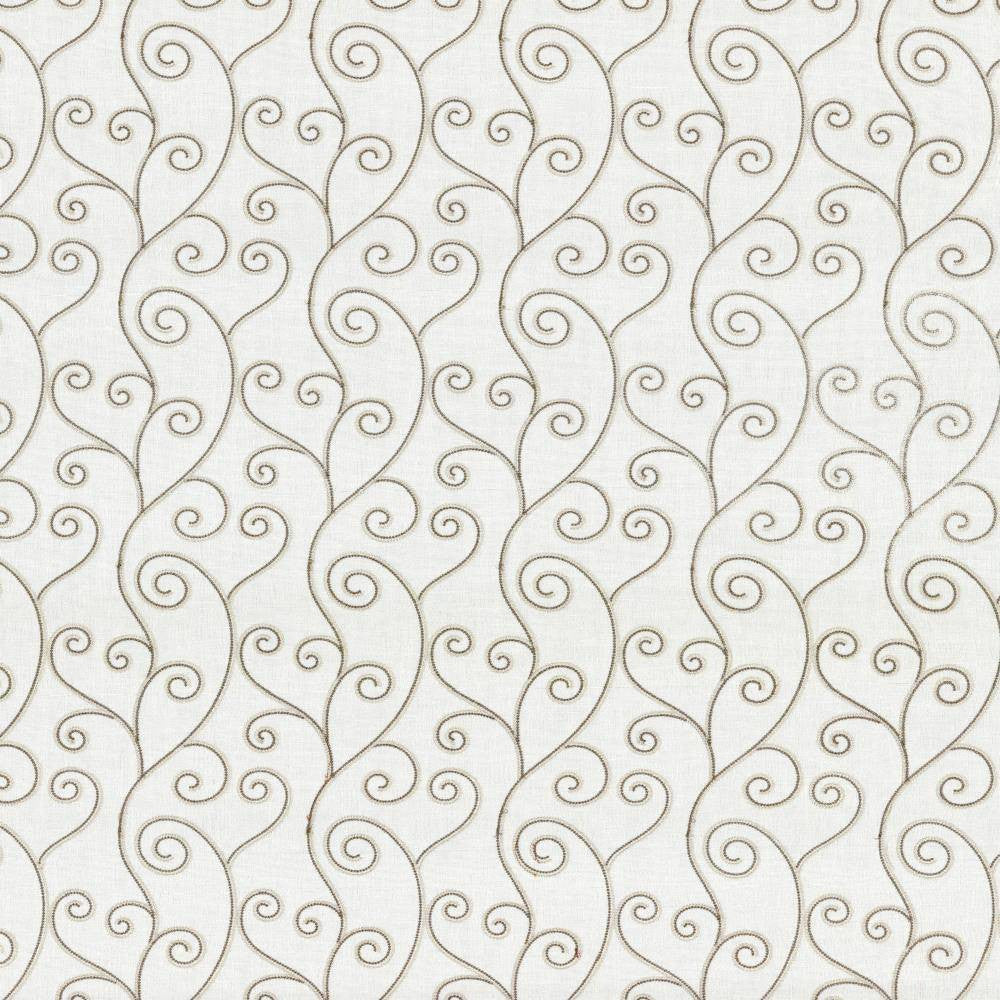 Swoop Off White by Kasmir Fabric 1443 INDIA Not Tested H: 6 4/8 inches, V:9 4/8 inches 55 - Fabric Carolina - Kasmir