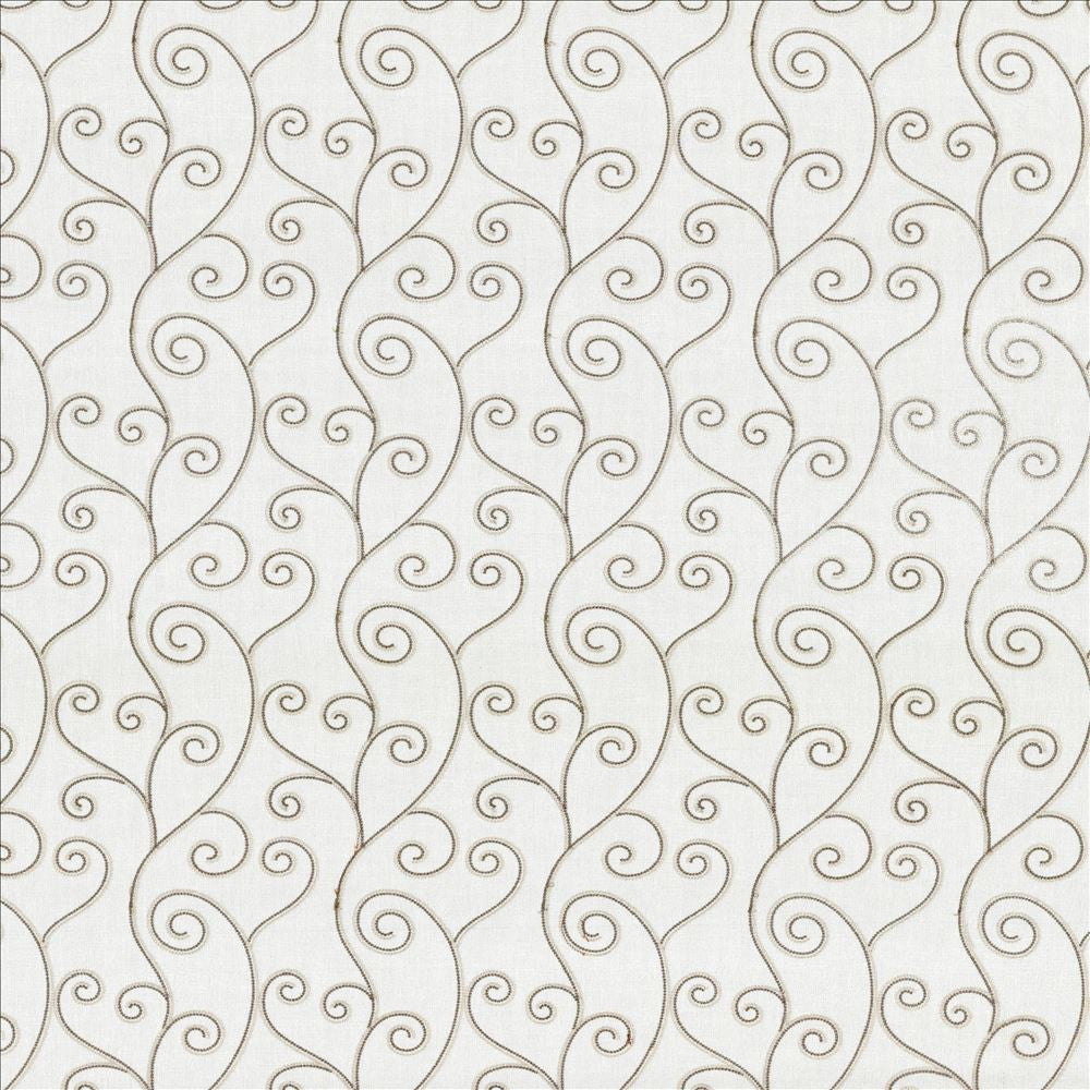 Swoop Off White by Kasmir Fabric 1443 80% Polyester
20% Viscose
Embroidery
100% Polyester
 INDIA </p><p>Repeat: Horizontal: 6 4/8 inches and Vertical: 9 4/8 inches 55 - Fabric Carolina -