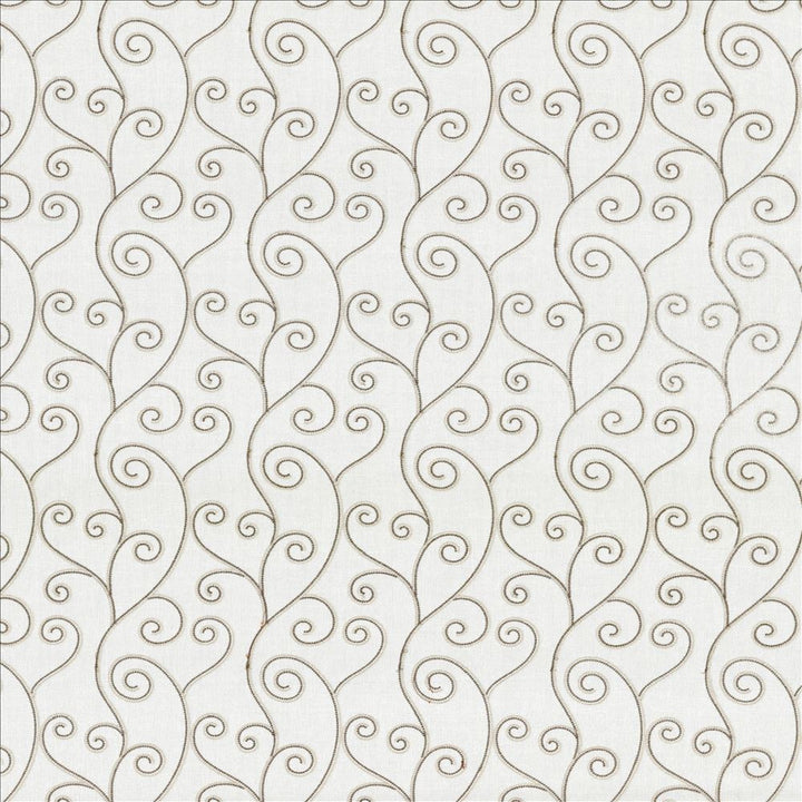 Swoop Off White by Kasmir Fabric 1443 80% Polyester 20% Viscose Embroidery 100% Polyester INDIA Not Tested Horizontal: 6 4/8 inches and Vertical: 9 4/8 inches 55 - Fabric Carolina -