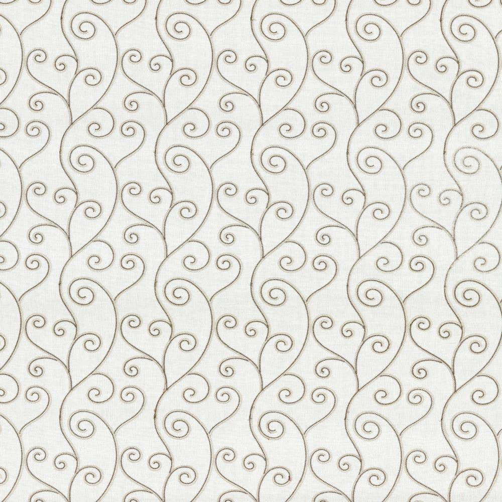 Swoop Off White by Kasmir Fabric 1443 80% Polyester
20% Viscose
Embroidery
100% Polyester
 INDIA </p><p>Repeat: Horizontal: 6 4/8 inches and Vertical: 9 4/8 inches 55 - Fabric Carolina -