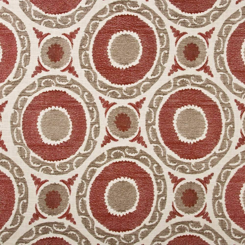 Szechuan Linen Flame by Kasmir Fabric 1405 CHINA 6,000 Wyzenbeek Double Rubs H: 11 4/8 inches, V:11 4/8 inches 54 - Fabric Carolina - Kasmir