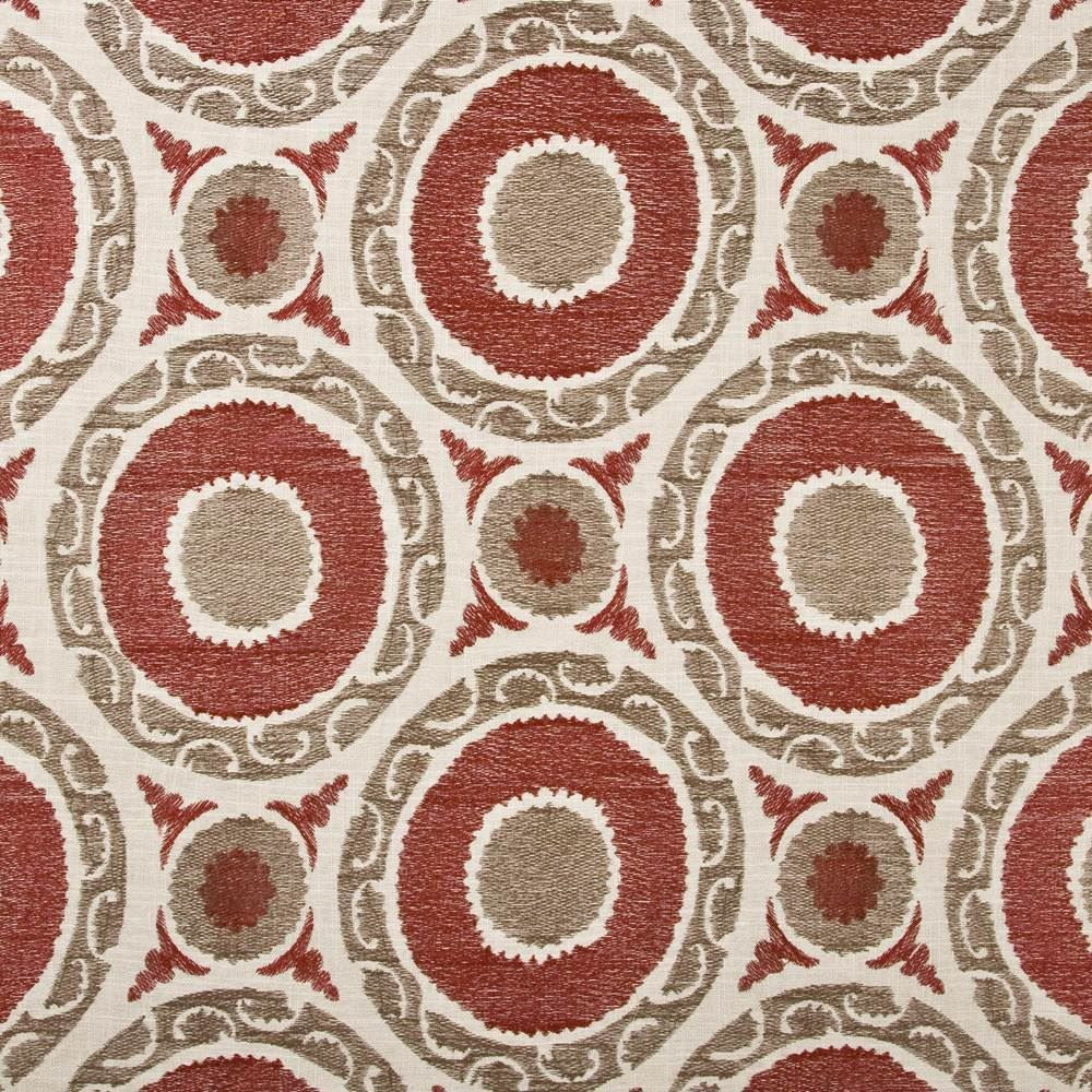 Szechuan Linen Flame by Kasmir Fabric 1405 65% Rayon
35% Linen
 CHINA </p><p>Repeat: Horizontal: 11 4/8 inches and Vertical: 11 4/8 inches 54 - Fabric Carolina -