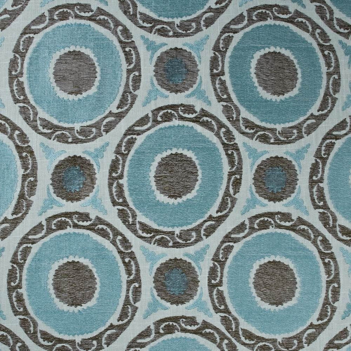 Szechuan Linen Turquoise by Kasmir Fabric 1406 65% Rayon
35% Linen
 CHINA 6,000 Wyzenbeek Double Rubs Horizontal: 11 4/8 inches and Vertical: 11 4/8 inches 54 - Fabric Carolina -