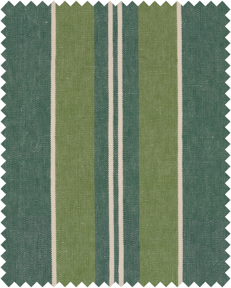 SZEPVIZ STRIPE Heavy Linen (FB00053) by Mind The Gap | FB00053 | TRANSYLVANIAN ROOTS | Green, White | Fabric Carolina | https://www.fabriccarolina.com/