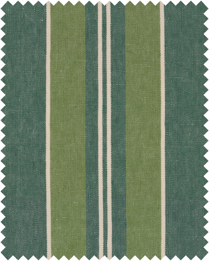 SZEPVIZ STRIPE Heavy Linen (FB00053) by Mind The Gap | FB00053 | TRANSYLVANIAN ROOTS | Green, White | Fabric Carolina | https://www.fabriccarolina.com/