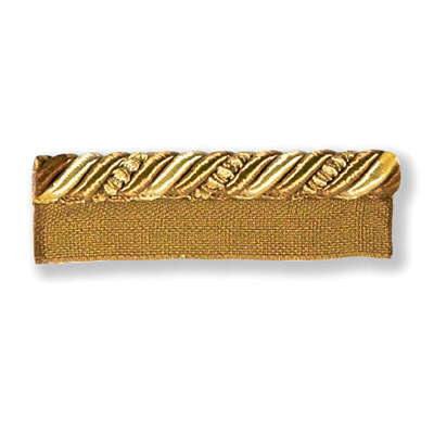 Ribbon Flanged Cord Gold by Kravet Couture Trim