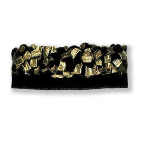 Ribbon Rouche Onyx by Kravet Couture Trim
