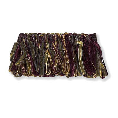 Ribbon Loop Fringe Aubergine by Kravet Couture Trim