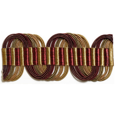 Undulating Border Bordeaux by Kravet Couture Trim