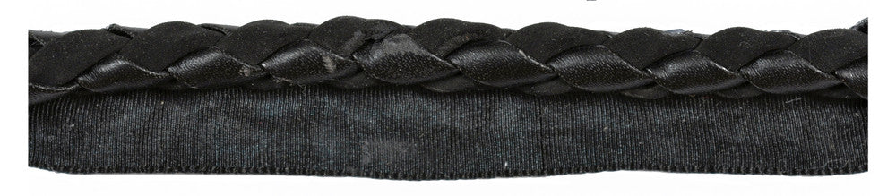 Braided Leather Cord Wlip Ebony by Kravet Design Trim