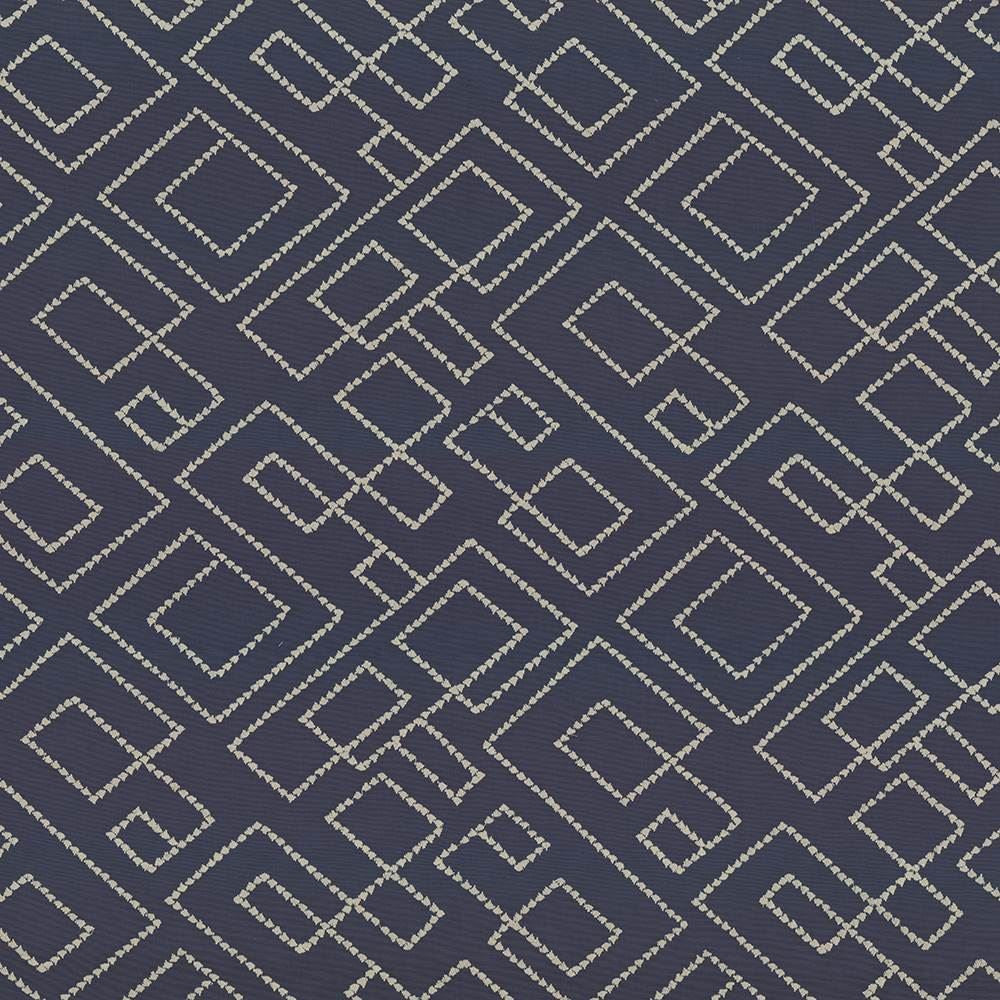 Tallmadge Fret Indigo by Kasmir Fabric 1441 100% Cotton
Embroidery
100% Cotton
 INDIA Not Tested </p><p>Repeat: Horizontal: 17 inches and Vertical: 15 6/8 inches 52 - Fabric Carolina -