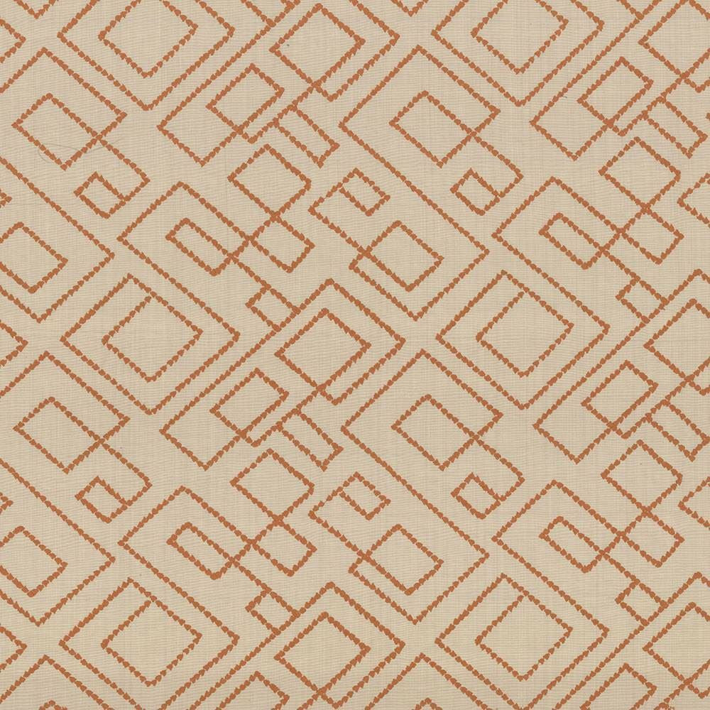 Tallmadge Fret Pumpkin  by Kasmir Fabric See sample 100% Cotton
Embroidery
100% Cotton
 INDIA Not Tested </p><p>Repeat: Horizontal: 17 inches and Vertical: 15 6/8 inches 52  - Fabric Carolina -