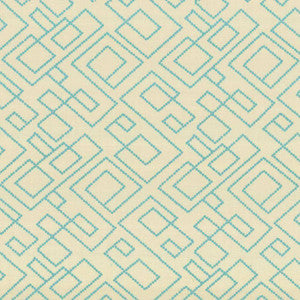 Tallmadge Fret Turquoise by Kasmir Fabric
