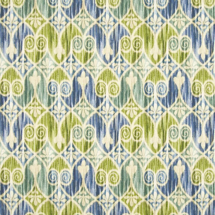 Tandoori Ikat Capri by Kasmir Fabric 1388 PERU 39,000 Wyzenbeek Double Rubs H: 13 4/8 inches, V:12 5/8 inches 54 - Fabric Carolina - Kasmir