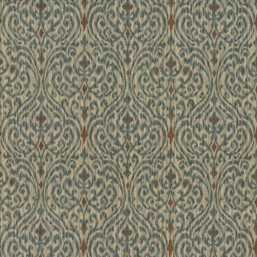 Tandoori Scroll Driftwood by Kasmir Fabric 5082 100% Cotton
 USA 15,000 Wyzenbeek Double Rubs Horizontal: 13 4/8 inches and Vertical: 9 inches 54 - Fabric Carolina -
