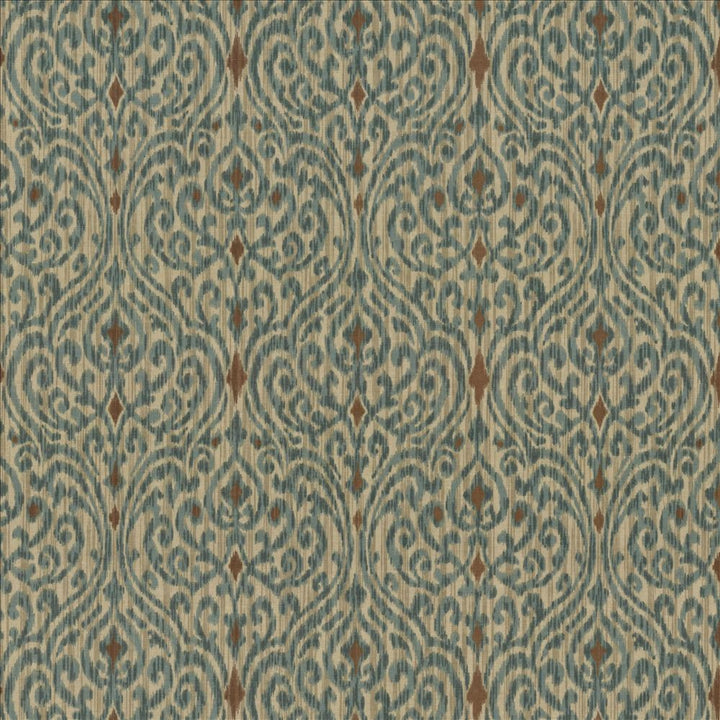 Tandoori Scroll Driftwood by Kasmir Fabric 5082 100% Cotton
 USA 15,000 Wyzenbeek Double Rubs Horizontal: 13 4/8 inches and Vertical: 9 inches 54 - Fabric Carolina -